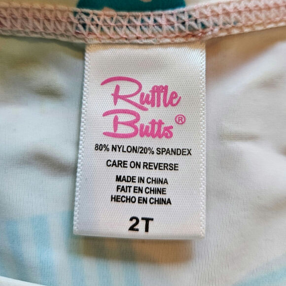 Ruffle Butts Toddler Girl's Swim Shirt Long Sleeve Popsicles Size 2T - Picture 3 of 6